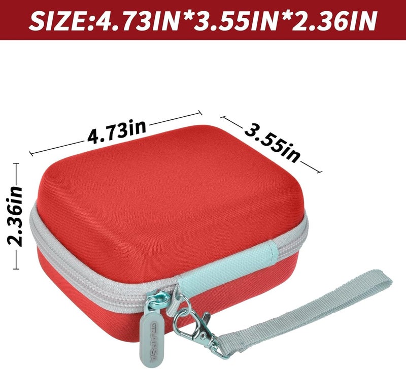 Grapsa Digital Camera Case for CAMKORY/for Kodak Pixpro/for VAHOIALD/for Sony DSCW800 830/ for Canon PowerShot 180 190. Kids Vlogging Cameras Storage Holder for Accessories (Box Only)-Red - Image 5